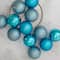 32ct. 3.25" Turquoise Blue Shatterproof 4-Finish Christmas Ball Ornaments